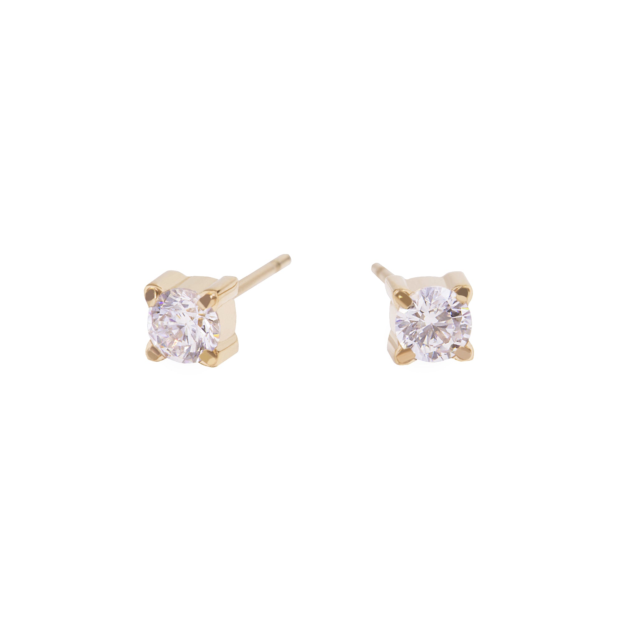 4mm cz stud earrings
