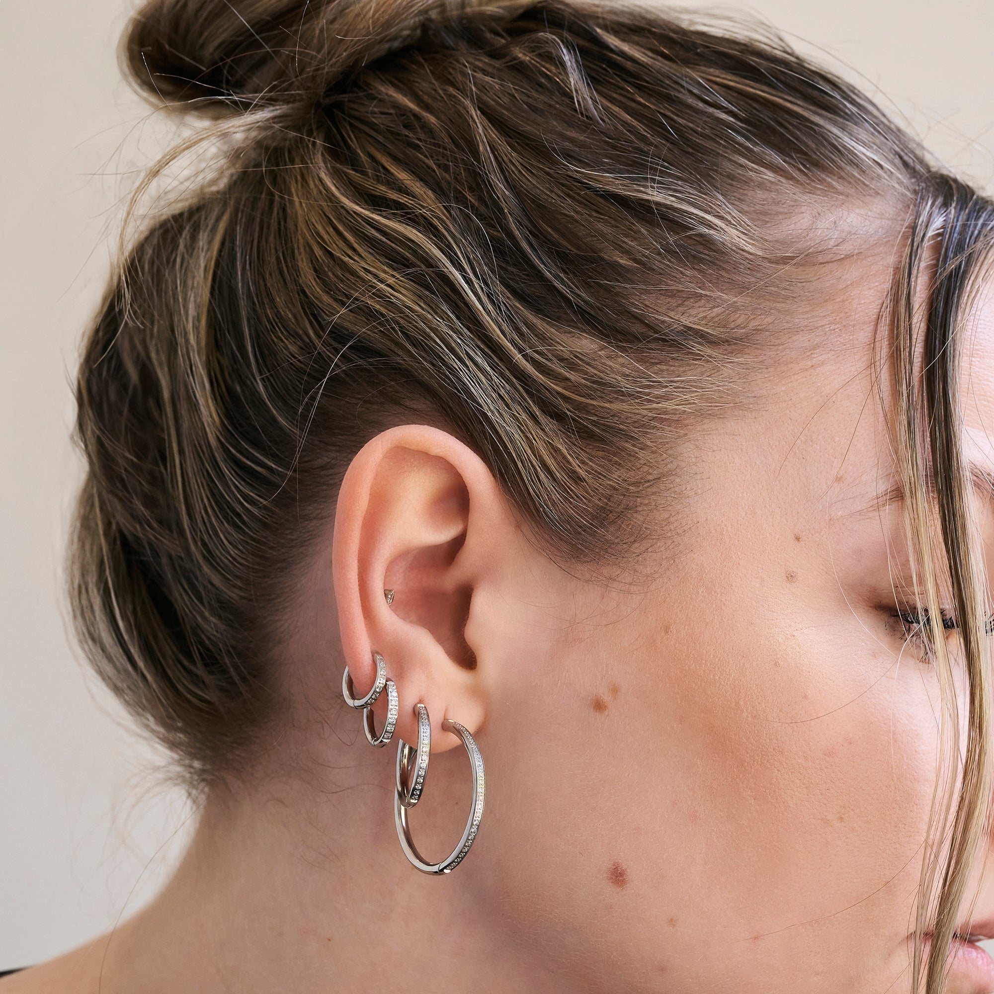 Stacks Chic Huggie Earrings