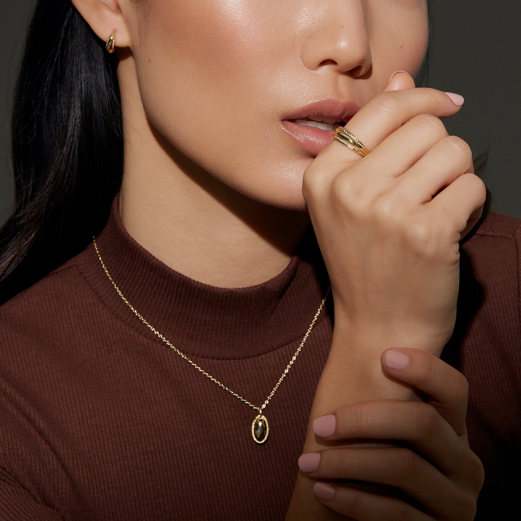 Twisted Edges gold ring Bague bords torsadés or